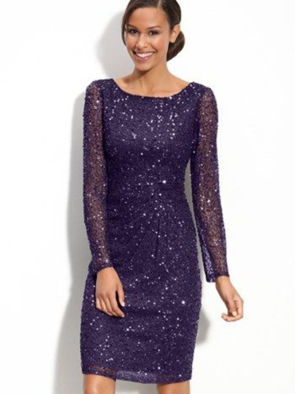 Patra sequined indigo dress, size 12